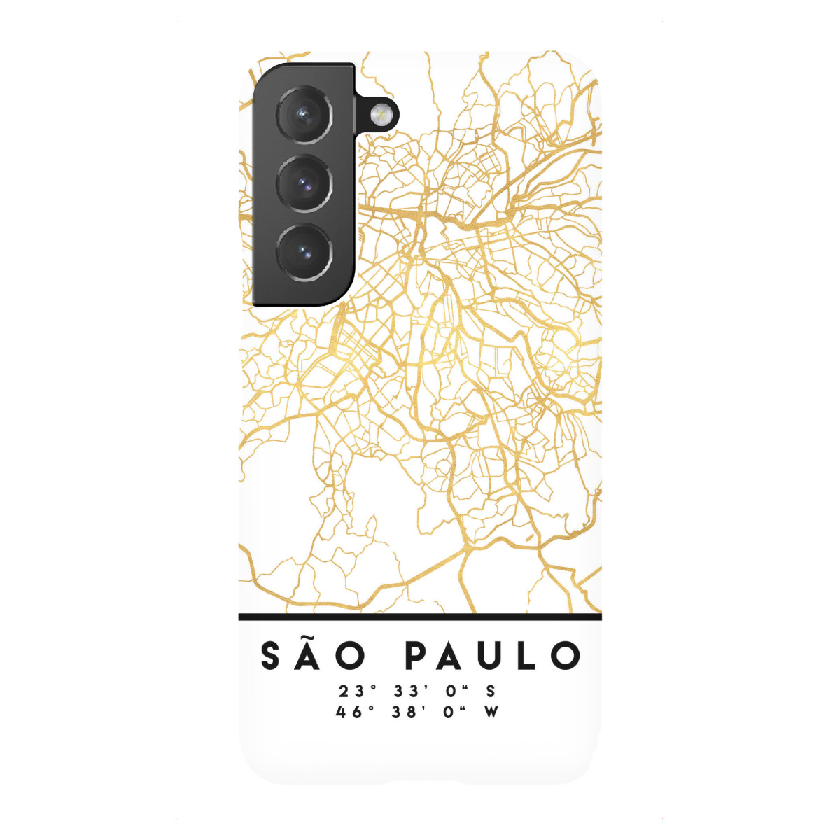 "SAO PAULO BRAZIL STREET MAP ART"für Samsung Galaxy - Premium-Case Handyhülle artboxONE