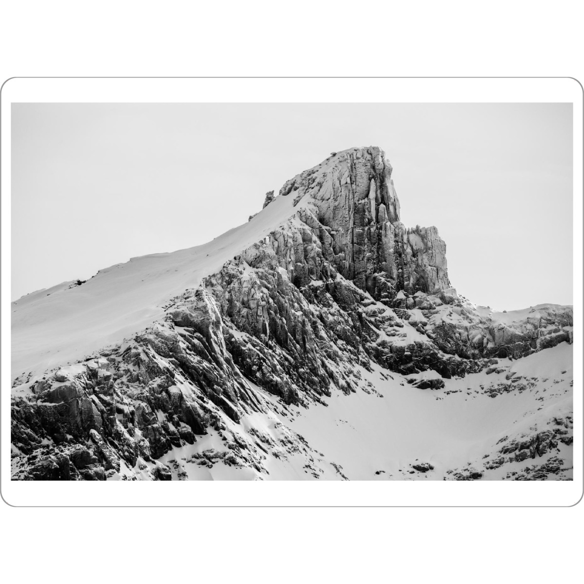 Tischset "Eisberg B&W" artboxONE - Natur,Schwarzweiß - Berg,Berspitze,Berggipfel,Gebirge,Norwegen - Bild berg