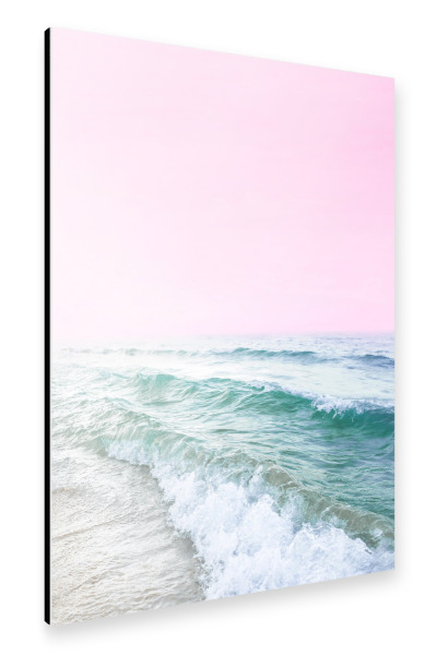 Alu-Dibond "Pink Sky And Waves" 30x20 cm artboxONE