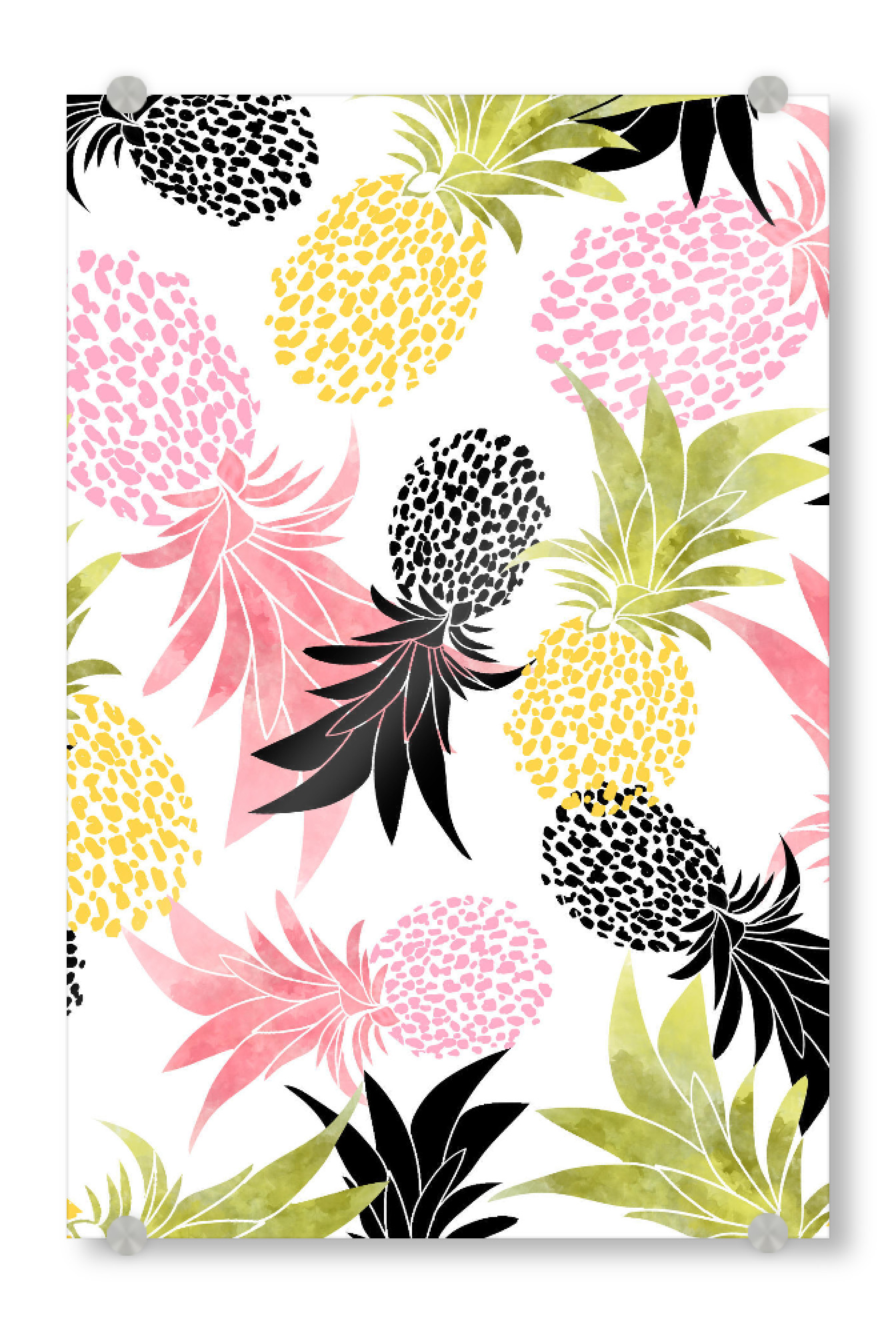 Acrylglasbild "Pineapples pattern" artboxONE - Essen & Trinken,Essen & Trinken / Obst & Gemüse