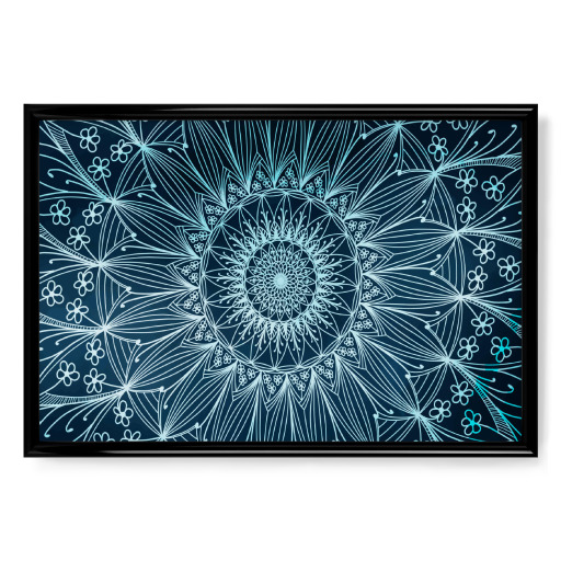 Blue floral mandala