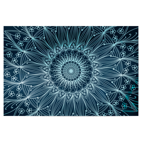 Poster "Blue floral mandala" artboxONE - Abstrakt,Geometrie