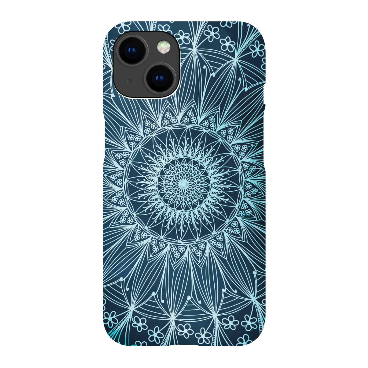 iPhone "Blue floral mandala" Premium-Case Handyhülle artboxONE