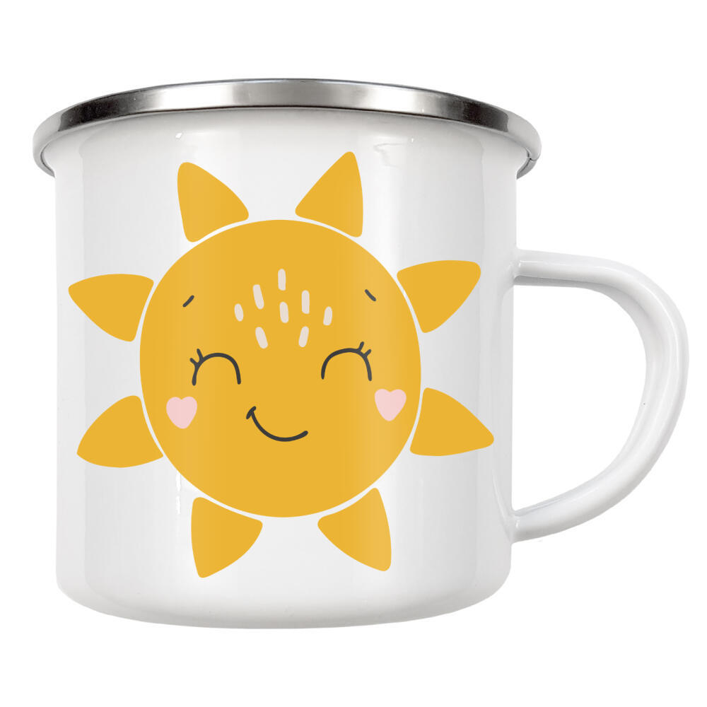 Emaille Tasse "Boho süße Sonne" artboxONE - Für Kinder,Tiere,Abstrakt