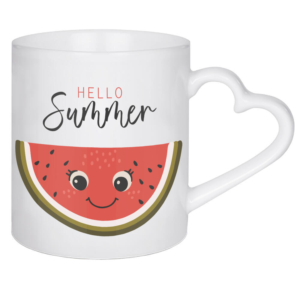Herztasse "Niedliche Wassermelonenkunst" artboxONE - Abstrakt,Essen & Trinken / Obst & Gemüse