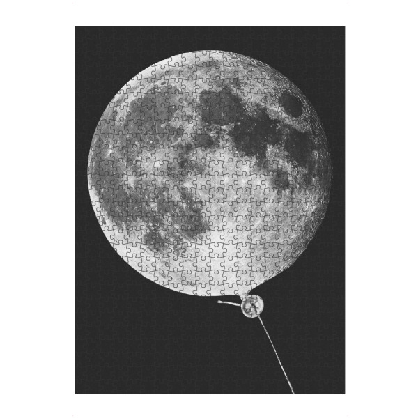 Puzzle Ravensburger "MOON BALLOON" artboxONE - Für Kinder,Schwarzweiß,Fiktion,Galaxy,Lustig
