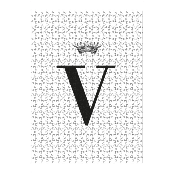 artboxONE Puzzle "V Queen" artboxONE - Schwarzweiß,Buchstaben,Buchstaben / V
