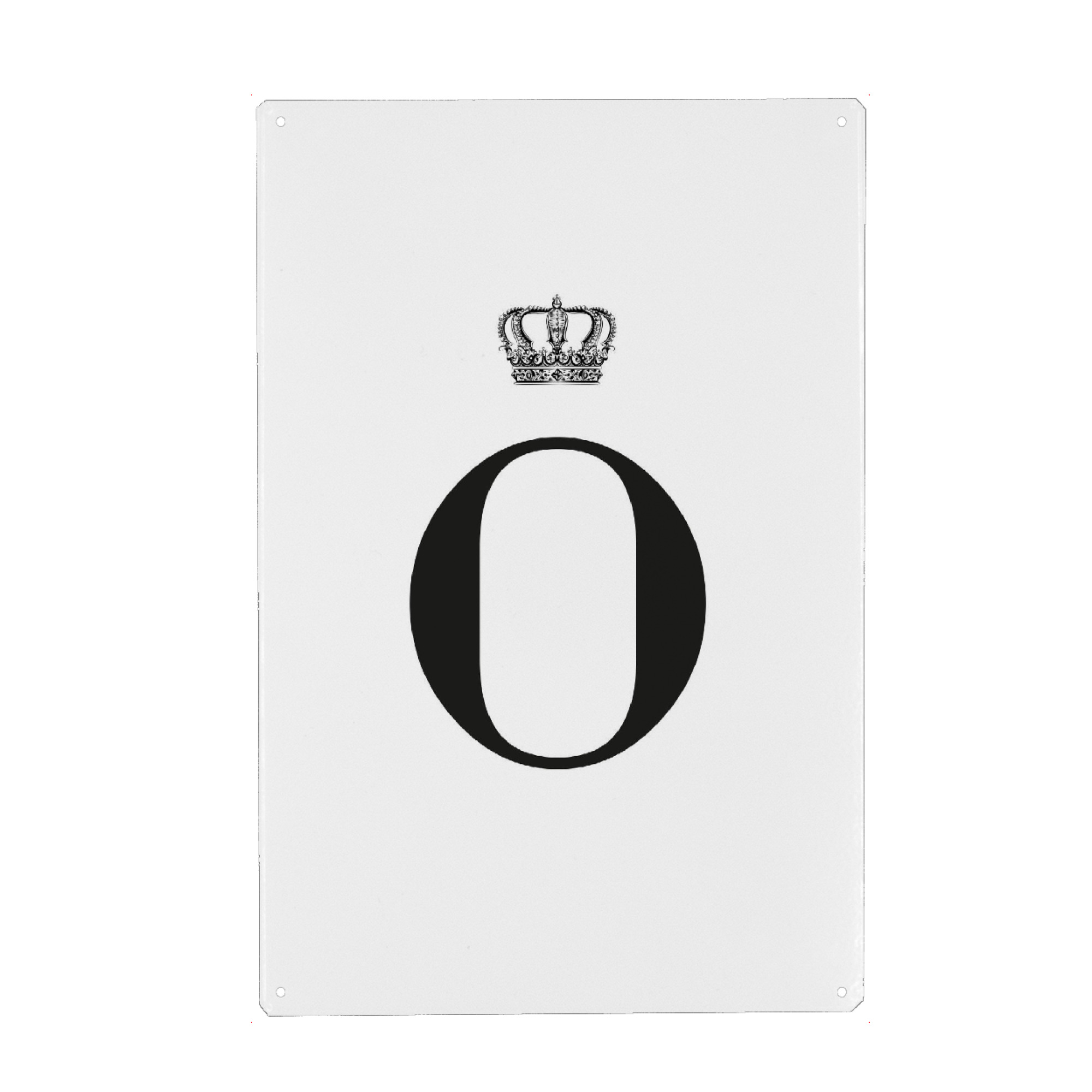 Metall Poster "O King" artboxONE - Schwarzweiß,Buchstaben,Buchstaben / O