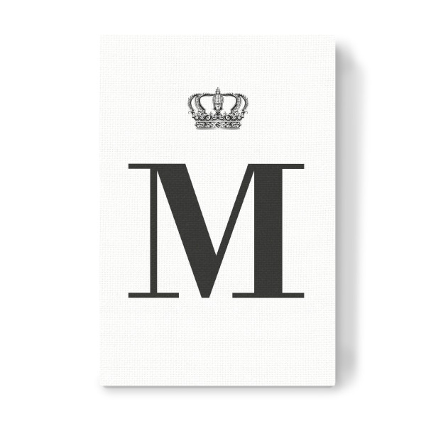 Leinwandbild "M King" artboxONE - Schwarzweiß,Buchstaben,Buchstaben / M