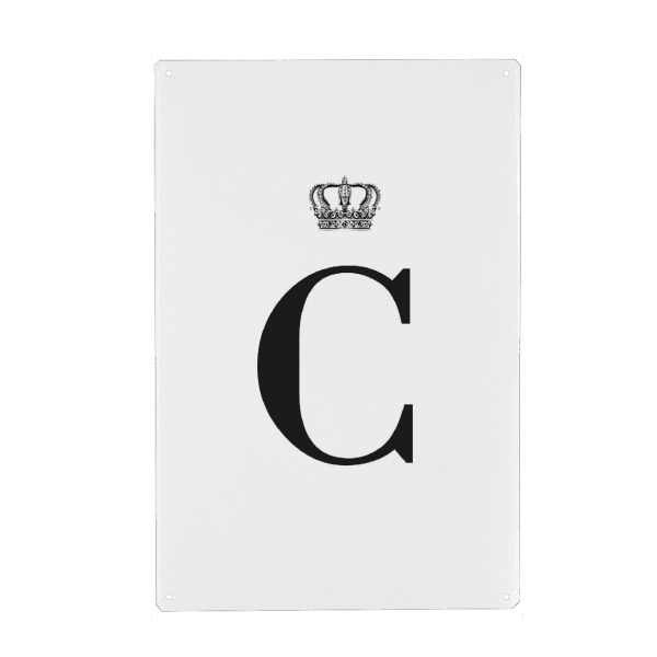 Holzbild "C King" artboxONE - Schwarzweiß,Buchstaben,Buchstaben / C