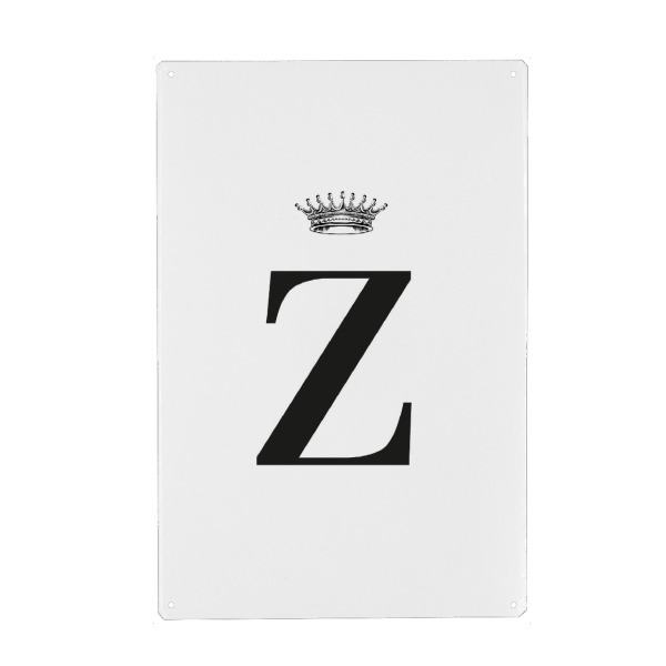 Holzbild "Z Queen" artboxONE - Schwarzweiß,Buchstaben,Buchstaben / Z