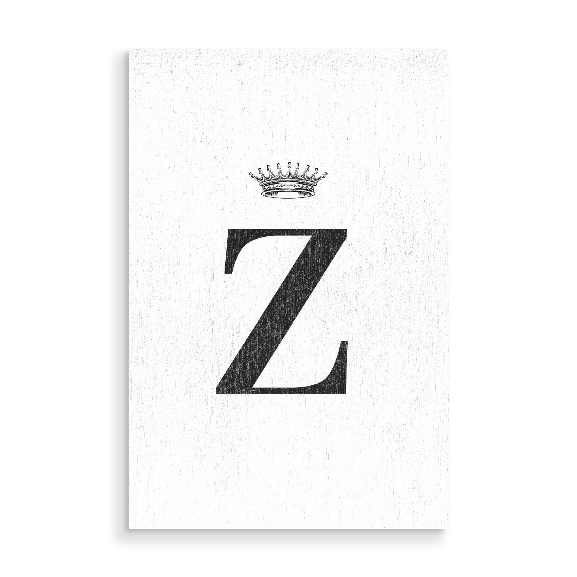 Holzbild "Z Queen" artboxONE - Schwarzweiß,Buchstaben,Buchstaben / Z