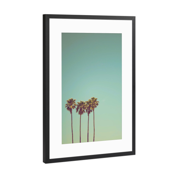 Poster mit Rahmen Schwarz (Metallic) "Palm Trees photography" artboxONE - Natur,Reise,Reise / Strand und Meer