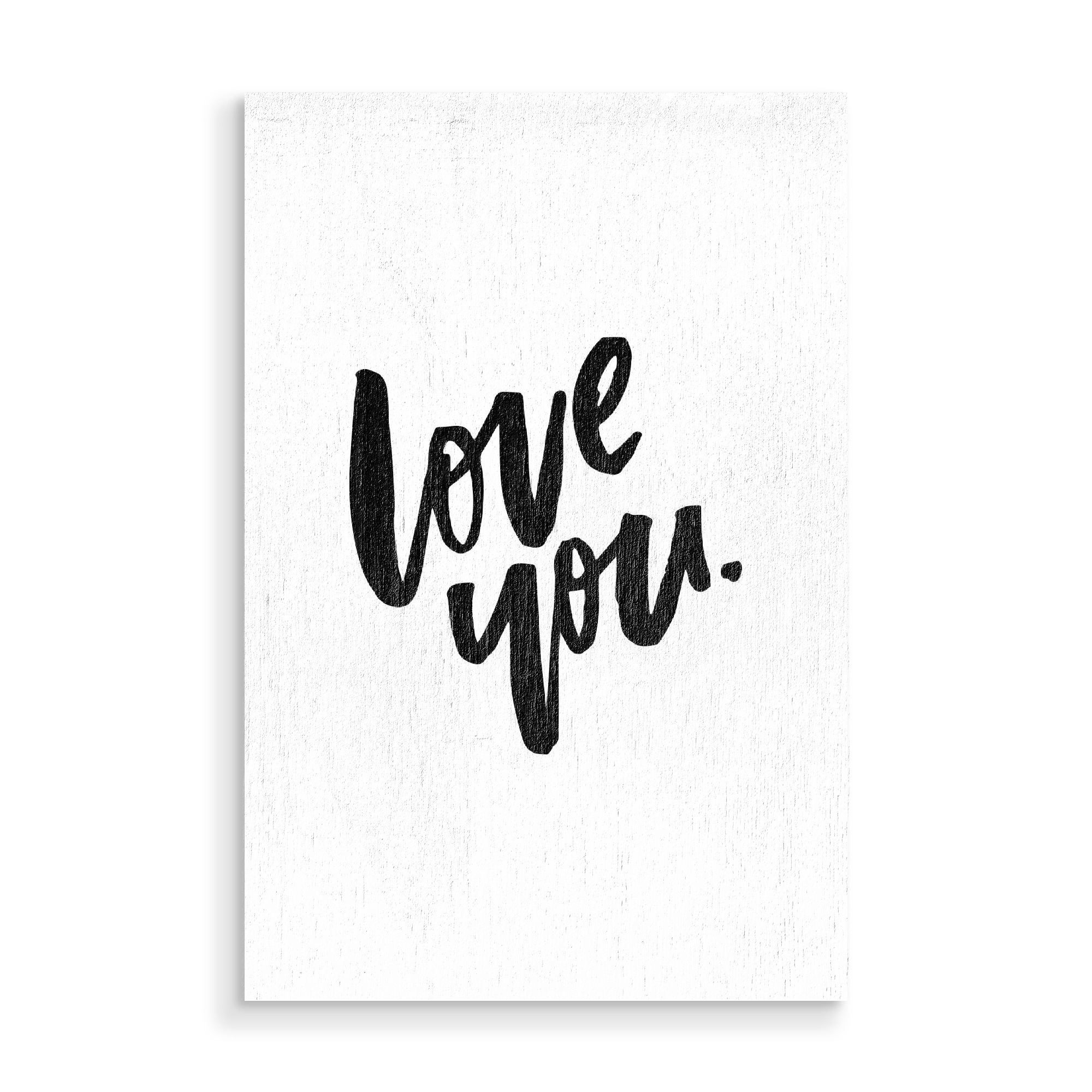 Holzbild "Love You - part of a set" artboxONE - Typografie,Schwarzweiß,Liebe