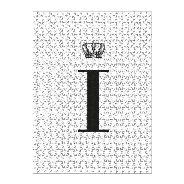 Puzzle Ravensburger "I King" artboxONE - Schwarzweiß,Buchstaben,Buchstaben / I