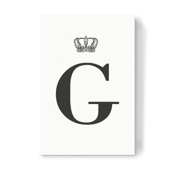 Leinwandbild "G King" artboxONE - Schwarzweiß,Buchstaben,Buchstaben / G