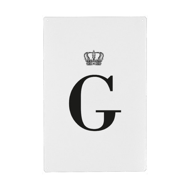 Holzbild "G King" artboxONE - Schwarzweiß,Buchstaben,Buchstaben / G