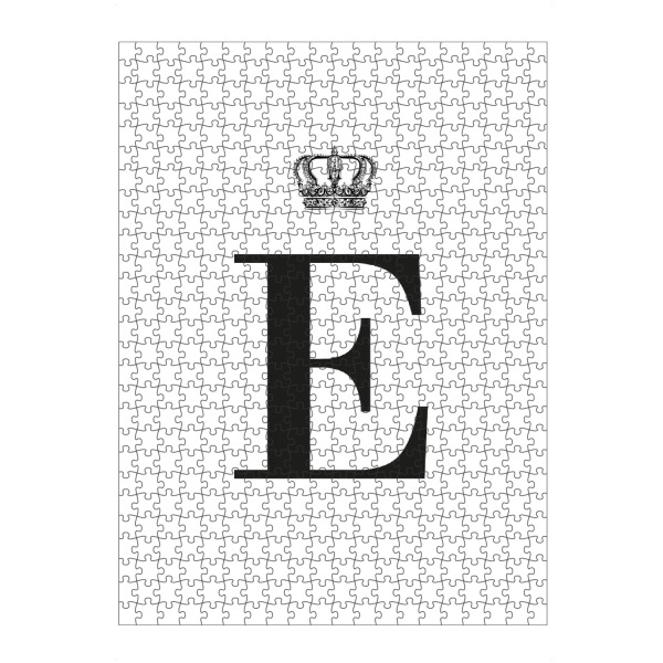 artboxONE Puzzle "E King" artboxONE - Schwarzweiß,Buchstaben,Buchstaben / E