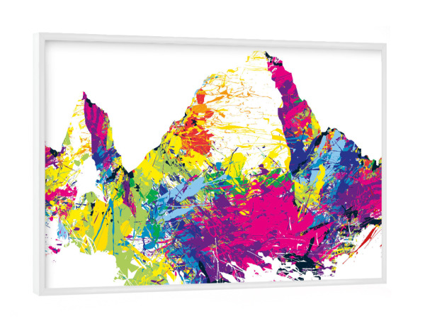 Poster mit weißem Rahmen "Mount Whitney USA mountainsplash" artboxONE - Natur,Reise,Abstrakt