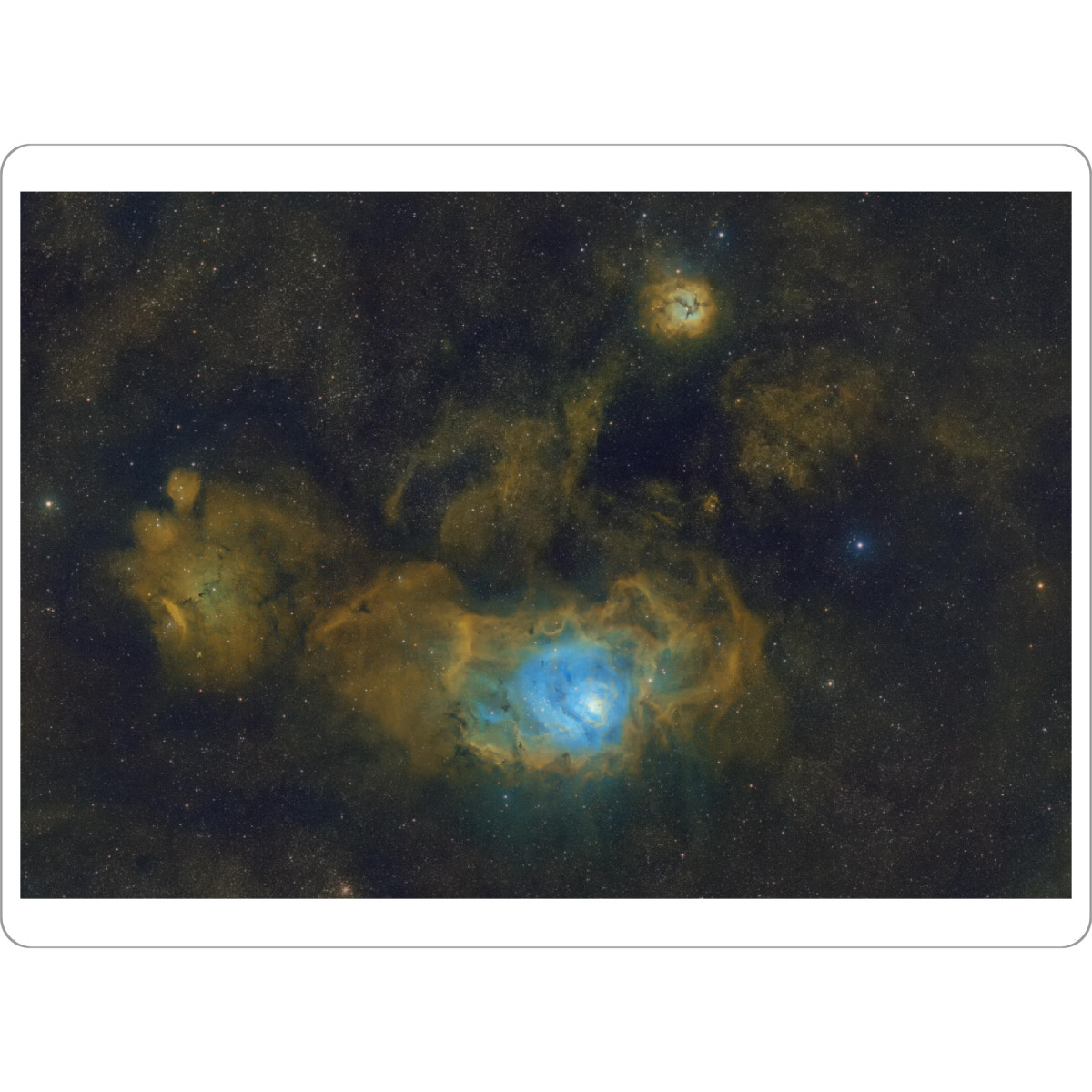 Tischset "Lagunen- und Trifidnebel Hubble" artboxONE - Natur