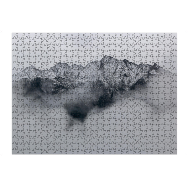 Puzzle Ravensburger "Cloudy Mountain" artboxONE - Natur,Reise,Schwarzweiß