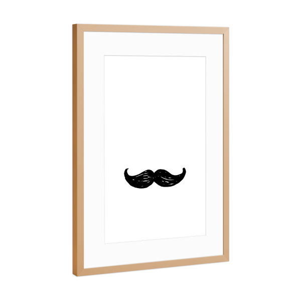 Poster mit Rahmen Kupfer "Mustache - part of a set" artboxONE - Schwarzweiß,Fashion,Für Papa,Männer