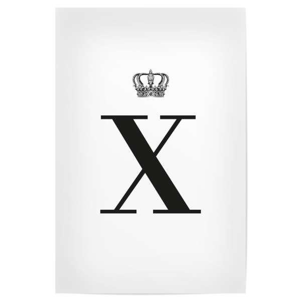 Poster "X King" artboxONE - Schwarzweiß,Buchstaben,Buchstaben / X