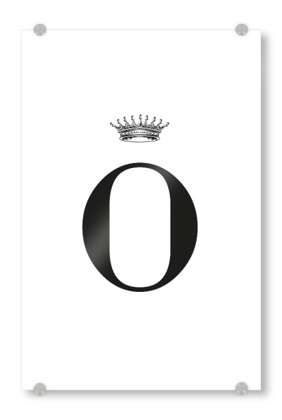 Acrylglasbild "O Queen" artboxONE - Schwarzweiß,Buchstaben,Buchstaben / O