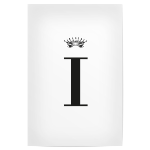 Poster "I Queen" artboxONE - Schwarzweiß,Buchstaben,Buchstaben / I