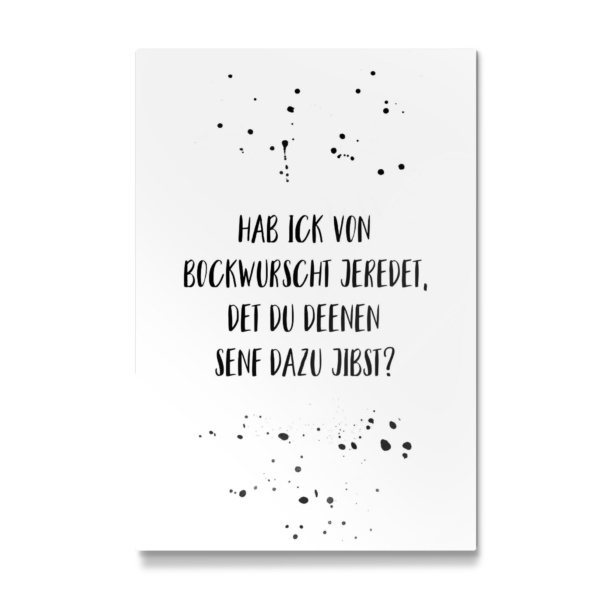 Galerie-Print "HAB ICK VON BOCKWURSCHT JEREDET" 75x50 cm artboxONE