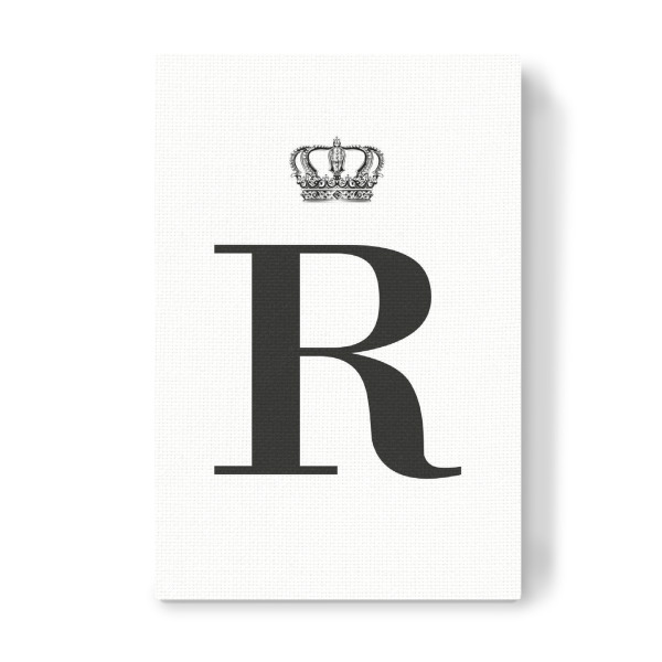 Leinwandbild "R King" artboxONE - Schwarzweiß,Buchstaben,Buchstaben / R