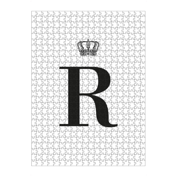 Puzzle Ravensburger "R King" artboxONE - Schwarzweiß,Buchstaben,Buchstaben / R