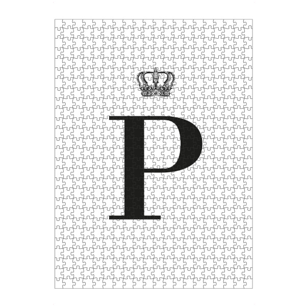 Puzzle Ravensburger "P King" artboxONE - Schwarzweiß,Buchstaben,Buchstaben / P