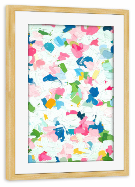 Poster mit Rahmen kiefer "Meadow Painting" artboxONE - Abstrakt