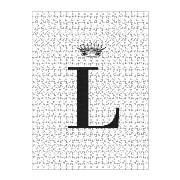 artboxONE Puzzle "L Queen" artboxONE - Schwarzweiß,Buchstaben,Buchstaben / L