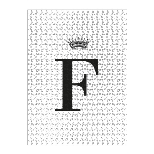 Puzzle Ravensburger "F Queen" artboxONE - Schwarzweiß,Buchstaben,Buchstaben / F