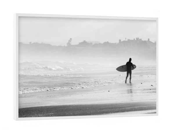 Poster mit weißem Rahmen "Surf Photography" artboxONE - Natur,Schwarzweiß,Reise / Strand und Meer,Sport / Motivation