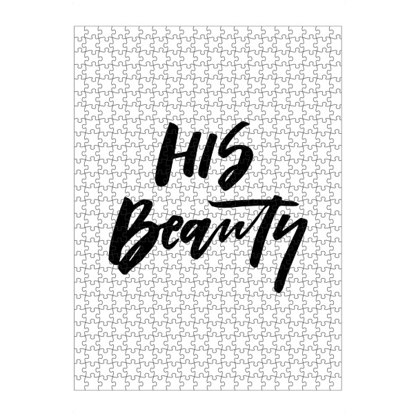 Puzzle Ravensburger "His Beauty - part of a set" artboxONE - Typografie,Schwarzweiß,Liebe
