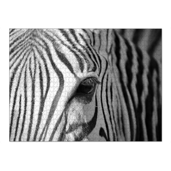 Puzzle Ravensburger "Zebra Streifen" artboxONE - Tiere,Schwarzweiß,Reise / Afrika