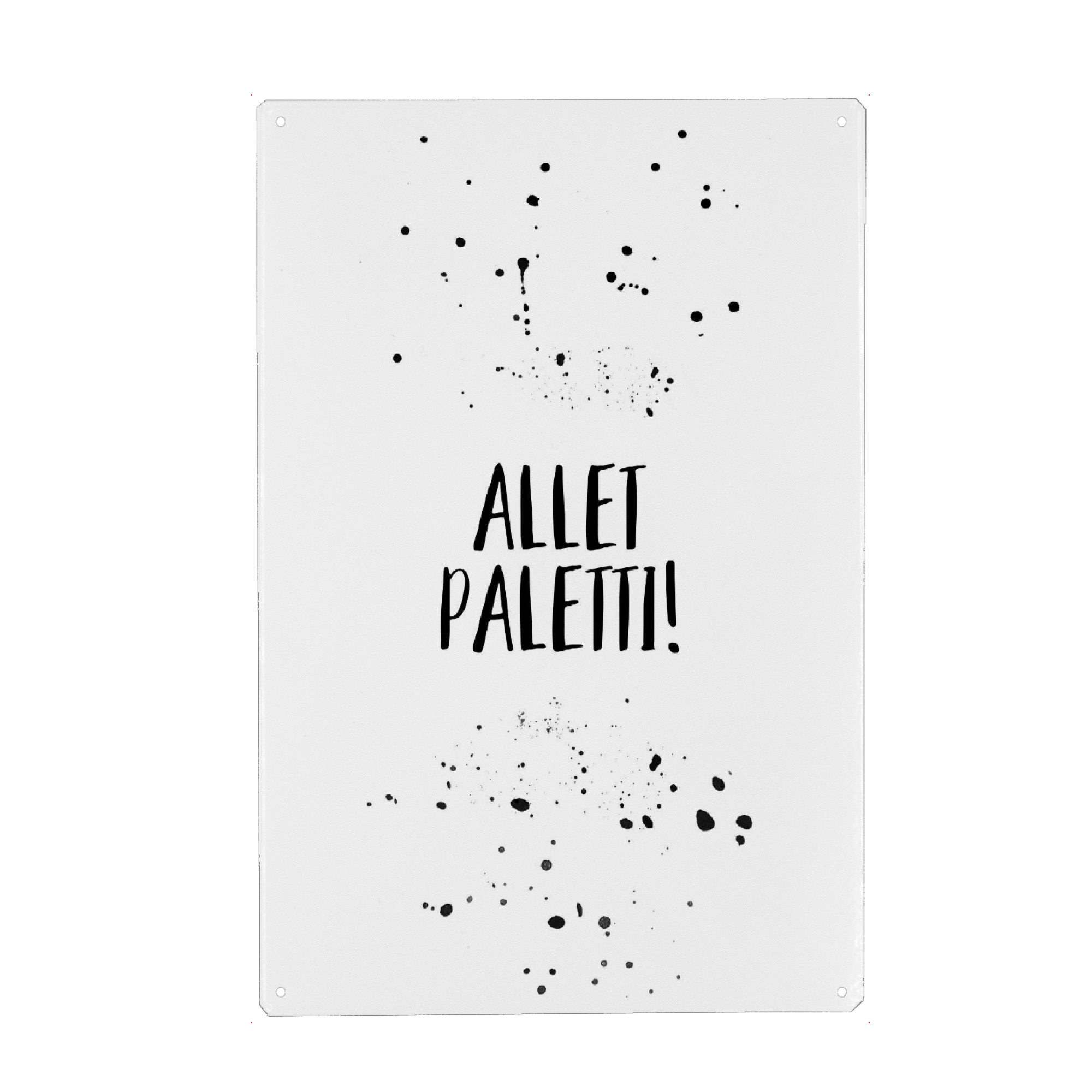 Holzbild "Berliner Schnauze ALLET PALETTI" artboxONE - Typografie,Schwarzweiß