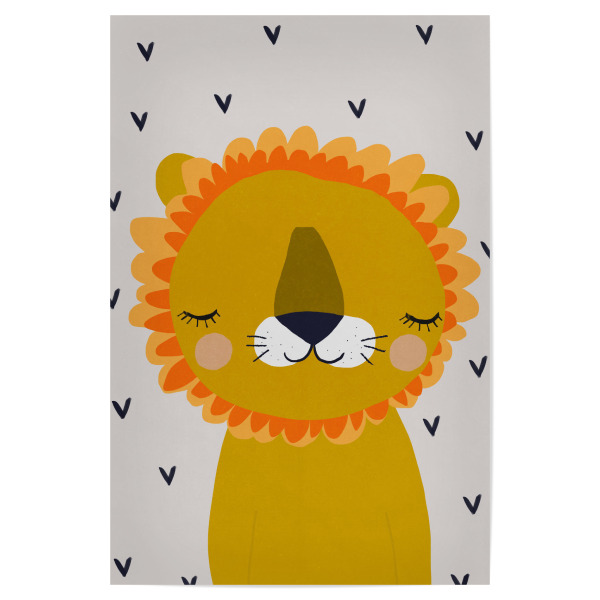 Poster "Löwe Leo" artboxONE - Für Kinder,Tiere - Löwe,Leo,Tier,Tiere,Safari,Kinderzimmer,Babyzimmer,Lion,Kid,Nursery