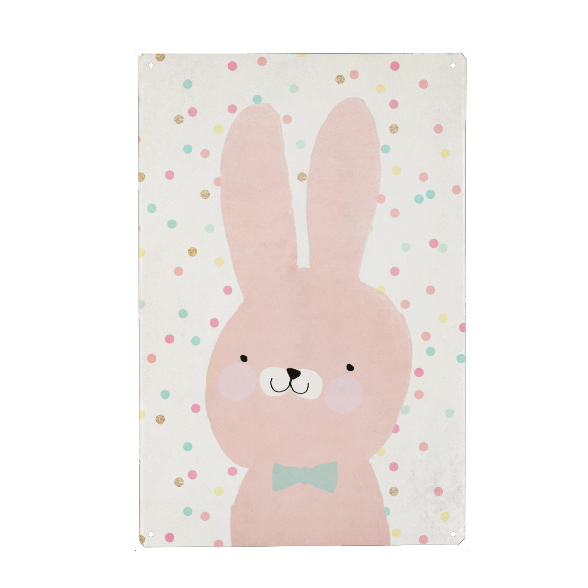 Metall Poster "Häsin Hanni" artboxONE - Für Kinder,Tiere