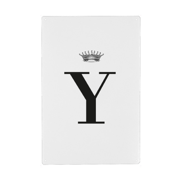 Holzbild "Y Queen" artboxONE - Schwarzweiß,Buchstaben,Buchstaben / Y