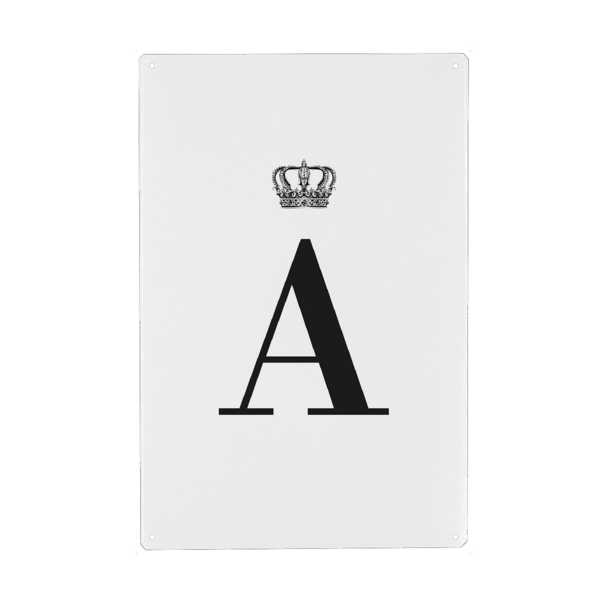 Metall Poster "A King" artboxONE - Schwarzweiß,Buchstaben,Buchstaben / A