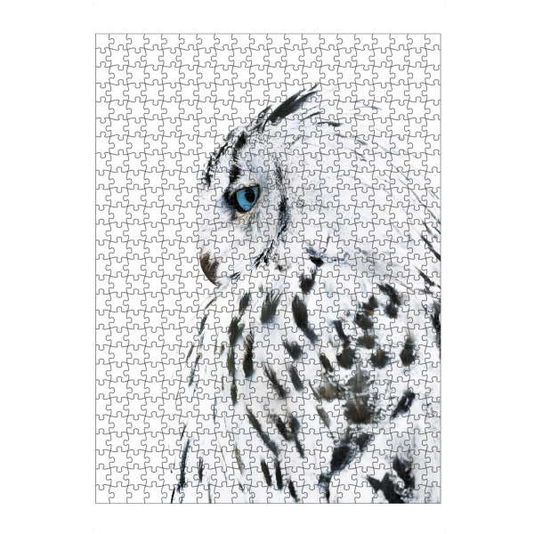 artboxONE Puzzle "White Owl" artboxONE - Natur,Tiere,Schwarzweiß