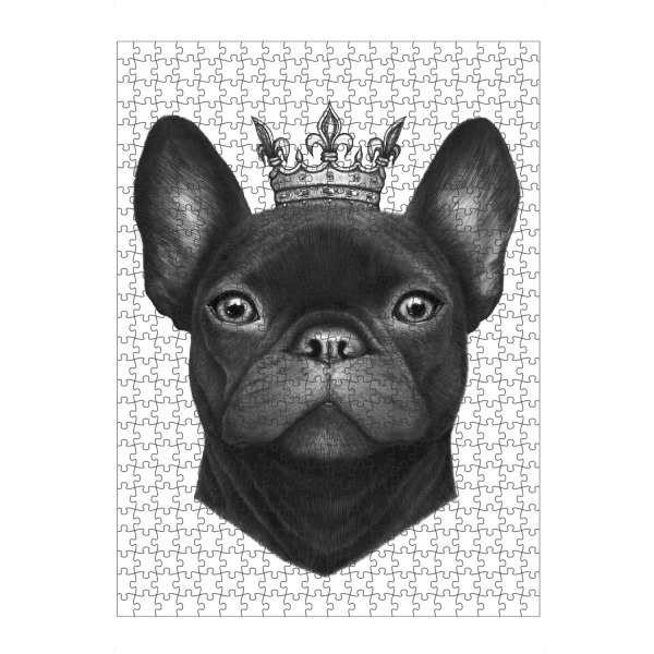 artboxONE Puzzle "Queen french bulldog" artboxONE - Tiere,Schwarzweiß