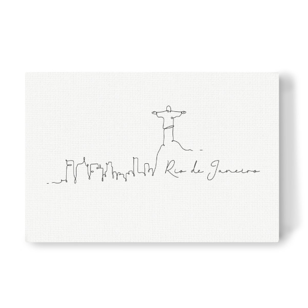 Leinwandbild "Silhouette Rio de Janeiro" artboxONE - Schwarzweiß,Städte / Rio de Janeiro