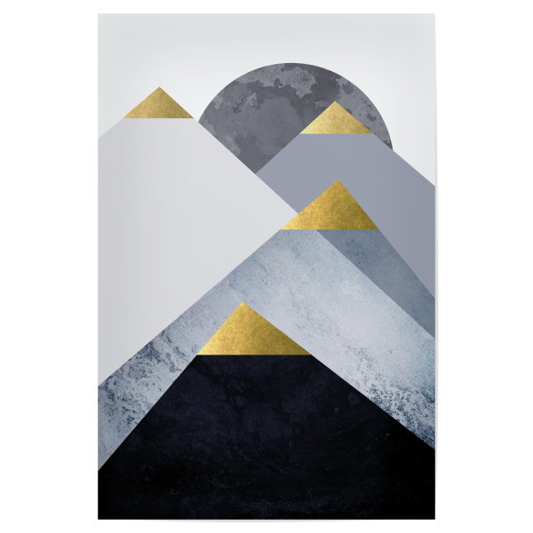 Poster 30x20 cm "Scandi Blue Mountains Two" artboxONE - Geometrie