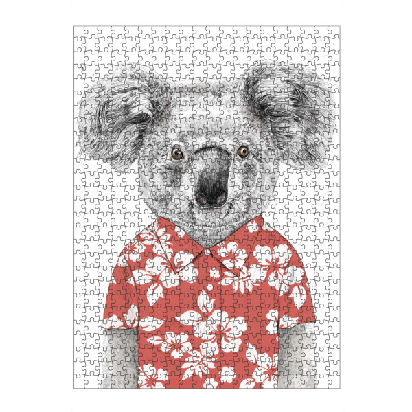 Puzzle Ravensburger "Summer koala" artboxONE - Tiere - Koala,Animal,Drawing,Humor,Funny,Floral,Pattern,Summer,Spring,Koalabär,Sommer - Bild koala