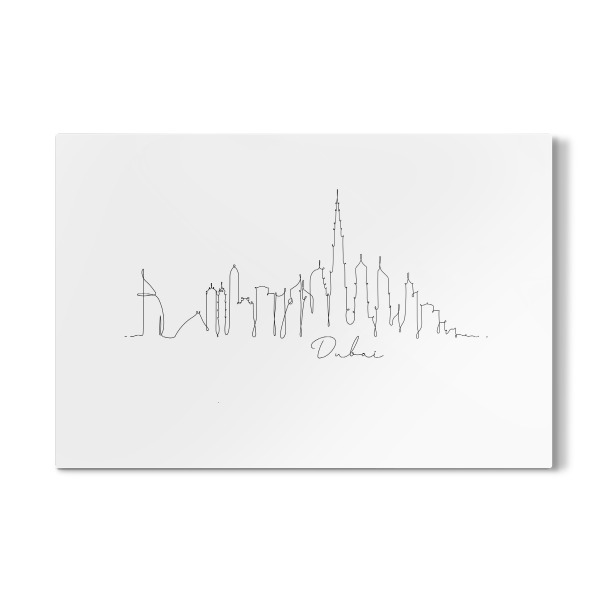 Galerie-Print "Pen line silhouette Dubai" 30x20 cm artboxONE